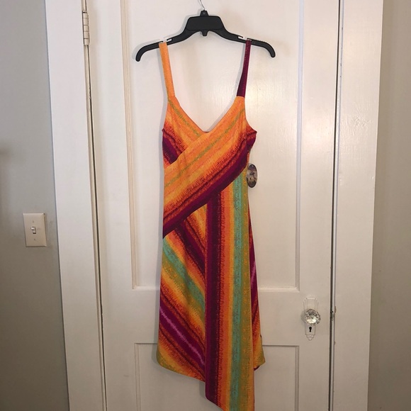 BeBop asymmetric blur strip maxi dress - Picture 5 of 7